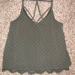 Target polka-dot and lace straps tank top